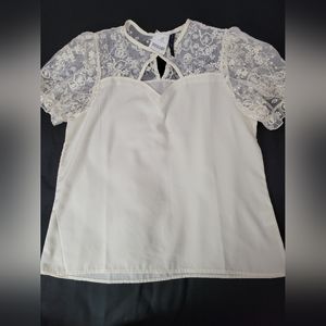 Luna Rae Cream Lace Blouse